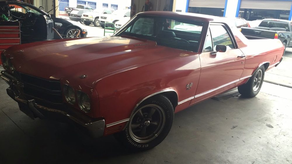 Red classic Chevrolet El Camino